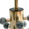 Mid-Century Italian Modern Style Grey Murano Glass and Brass Table Lamps, Set of 2 7