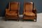 Vintage Dutch Cognac Leather Club Chairs, Set of 2, Image 1