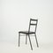 Leather, Metal and Brass Side Chair by Jacques Adnet, France, 1950s 2