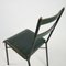 Leather, Metal and Brass Side Chair by Jacques Adnet, France, 1950s 3