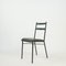 Leather, Metal and Brass Side Chair by Jacques Adnet, France, 1950s 1