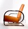 Bauhaus Tubular Steel Cantilever Chair Cognac Leather Club Chair Mod. F74 by Frits Kuyken, Belgium, 1935 Armchair Design Icon, Image 2