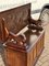 Oak Monks Hall Bench with Carved Lions &n Heraldic Crest 4