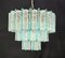 Aquamarine Murano Glass Quadrihedral Prisms Chandelier in the style of Barovier, Italy, 2010s 11