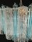 Aquamarine Murano Glass Quadrihedral Prisms Chandelier in the style of Barovier, Italy, 2010s 14