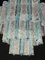 Aquamarine Murano Glass Quadrihedral Prisms Chandelier in the style of Barovier, Italy, 2010s 8