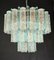 Aquamarine Murano Glass Quadrihedral Prisms Chandelier in the style of Barovier, Italy, 2010s 2