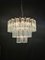 Aquamarine Murano Glass Quadrihedral Prisms Chandelier in the style of Barovier, Italy, 2010s 1