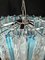 Aquamarine Murano Glass Quadrihedral Prisms Chandelier in the style of Barovier, Italy, 2010s 4