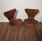Series 7 Chairs in Mahogany attributed to Arne Jacobsen for Fritz Hansen, Set of 2, Image 7