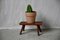 Small Rustic Wooden Plant Stool 1