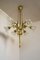 Antique Empire Style Chandelier in Gilded Bronze and Satin Glass Tulip. Italy Early Twentieth Century, 1920s, Image 7
