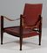 Safari Chair aus Leder Kaare Klint für Rud zugeschrieben. Rasmussen, 1960er 6