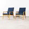 Fauteuils Bleu Sarcelle par Jaroslav Smidek, 1950s, Set de 2 8