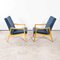 Fauteuils Bleu Sarcelle par Jaroslav Smidek, 1950s, Set de 2 9