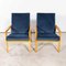 Fauteuils Bleu Sarcelle par Jaroslav Smidek, 1950s, Set de 2 5