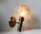 Swedish Brass & Glass Globe Sconce from Markaryd, 1960s 4