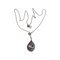Art Deco Silver Necklace with Amethyst and Marcasite, 1920s 1