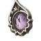 Art Deco Silver Necklace with Amethyst and Marcasite, 1920s 3