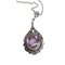 Art Deco Silver Necklace with Amethyst and Marcasite, 1920s 2