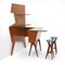 Mobile Bar with Stools, 1950s 4
