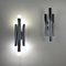 Grandes Appliques Murales en Chrome de Lamperti, Italie, 1970s, Set de 2 2