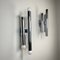 Grandes Appliques Murales en Chrome de Lamperti, Italie, 1970s, Set de 2 3