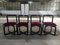 Chaises de Salon en Noyer, 1970s, Set de 4 1