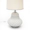 Weiße Artischocke Tischlampe aus Keramik, 1970er 8