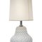Weiße Artischocke Tischlampe aus Keramik, 1970er 6