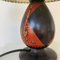 Amsterdamse School Batiked Wood Table Lamp by Louis Bogtman, Netherlands, 1920s 11