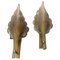 Mid-Century Modern Brown Murano Glass Leaf Wall Sconce attributed to Franco Luce, 1970s 3