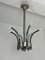 Vintage Adjustable Chromed Metal Pendants, 1970s, Set of 2 4