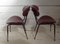 Set of Bean-Shaped Chairs in Burgundy Imitation Leather, 1960s, Image 6