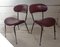 Set of Bean-Shaped Chairs in Burgundy Imitation Leather, 1960s, Image 4