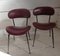Set of Bean-Shaped Chairs in Burgundy Imitation Leather, 1960s, Image 7