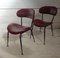 Set of Bean-Shaped Chairs in Burgundy Imitation Leather, 1960s, Image 5