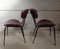 Set of Bean-Shaped Chairs in Burgundy Imitation Leather, 1960s, Image 8