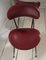 Set of Bean-Shaped Chairs in Burgundy Imitation Leather, 1960s, Image 16