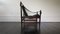 Danish Safari Chair in Leather and Mahogany, 1960s 10