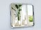 Miroir Mural Mid-Century Rectangulaire en Chrome avec Design Tubulaire 1