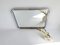 Miroir Mural Mid-Century Rectangulaire en Chrome avec Design Tubulaire 2