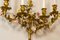 Napoleon III Gilt Bronze Wall Light with Porcelain Flowers, France, 1870s 2