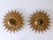 Mid-Century Modern Sunburst Flush Mounts, 1950s, Set of 2 1