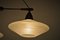 Mid-Century Ufo Ceiling Lamp with Teak and Brass Arms 4