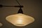 Mid-Century Ufo Ceiling Lamp with Teak and Brass Arms, Image 4
