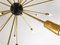Mid-Century Modern Sputnik Brass Chandelier, 1950s, Image 4