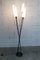 Vintage Stehlampe aus Reed aus Opalglas von René Mathieu, 1950 6