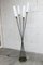 Vintage Stehlampe aus Reed aus Opalglas von René Mathieu, 1950 3