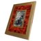 Italian Picture Frame in Gilded Aluminum and Faux Burl Formica by Mascagni, 1970s 1